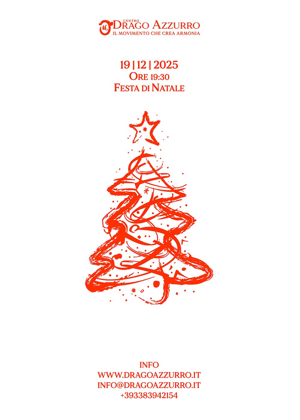 Natale | Corsi di ginnastica del benessere, ginnastica dolce, posturale, pilates, ginnastica per parkinson | Arti marziali cinesi, Taiji Quan, QiGong, DaoYin e difesa personale | Camin, Camponogara, Campolongo Maggiore, Dolo, Fossò, Fiesso d'Artico, Legnaro, Noventa Padovana, Padova, Ponte di Brenta, Ponte San Niccolò, Sandon, Venezia, Vigonovo, Villatora, Saonara, Stra.